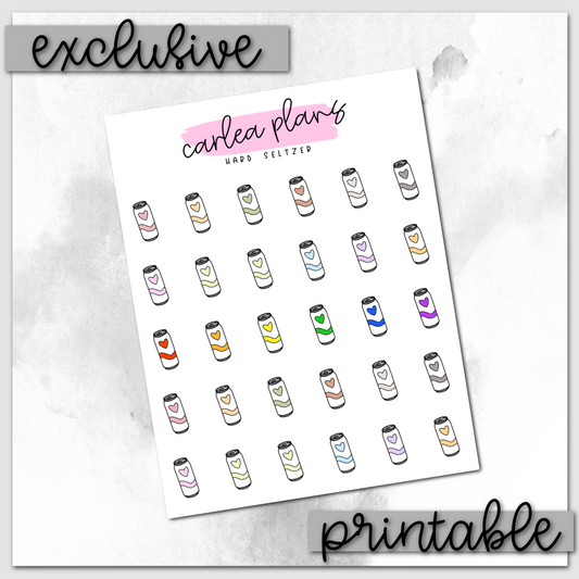 Hard Seltzer Icons | Printable Icons