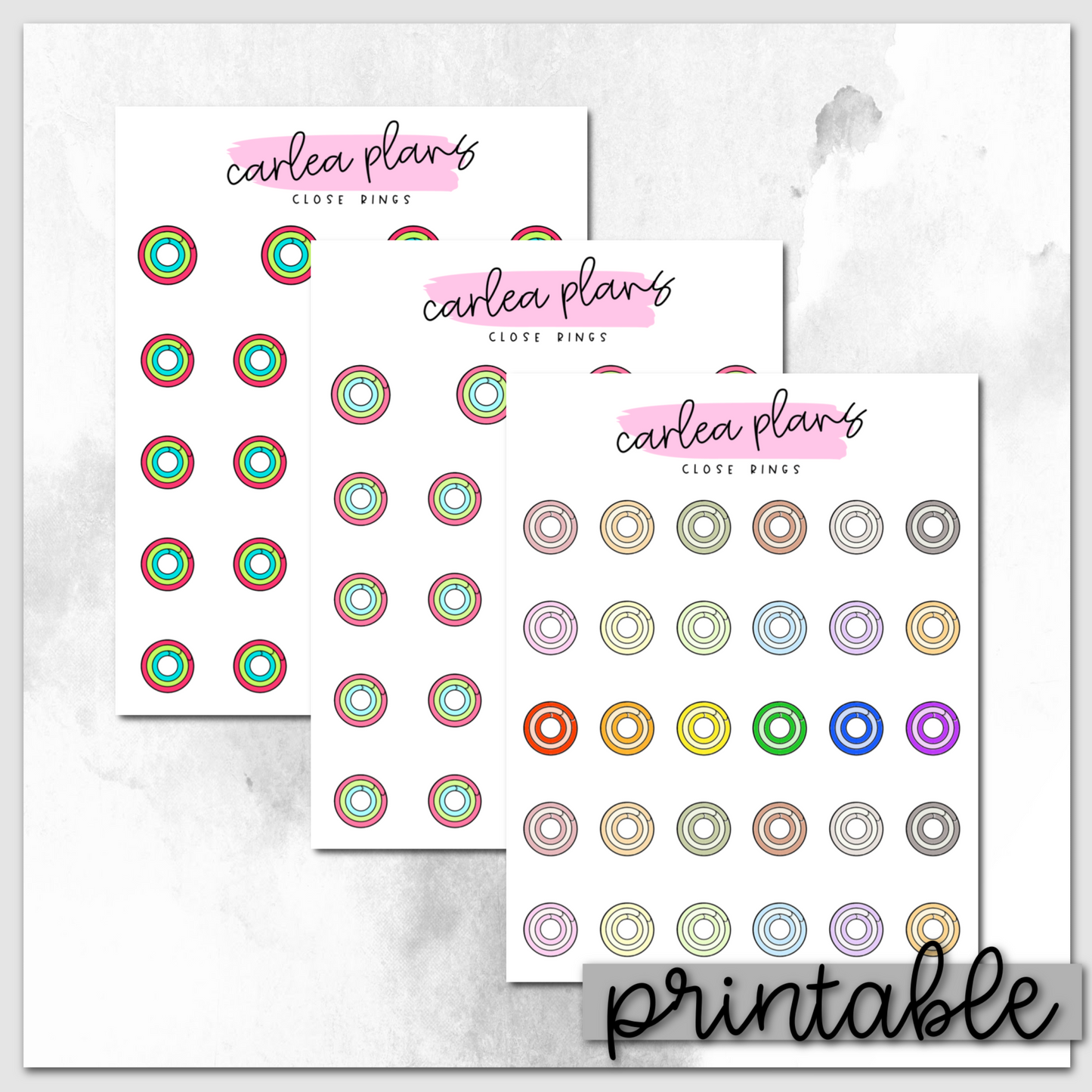 Close Rings Icons | Printable Icons