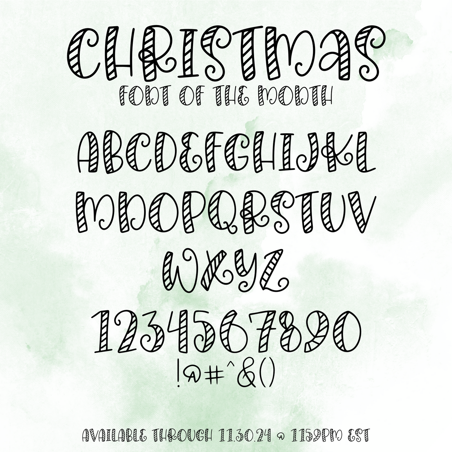 Christmas Font of the Month Custom Scripts