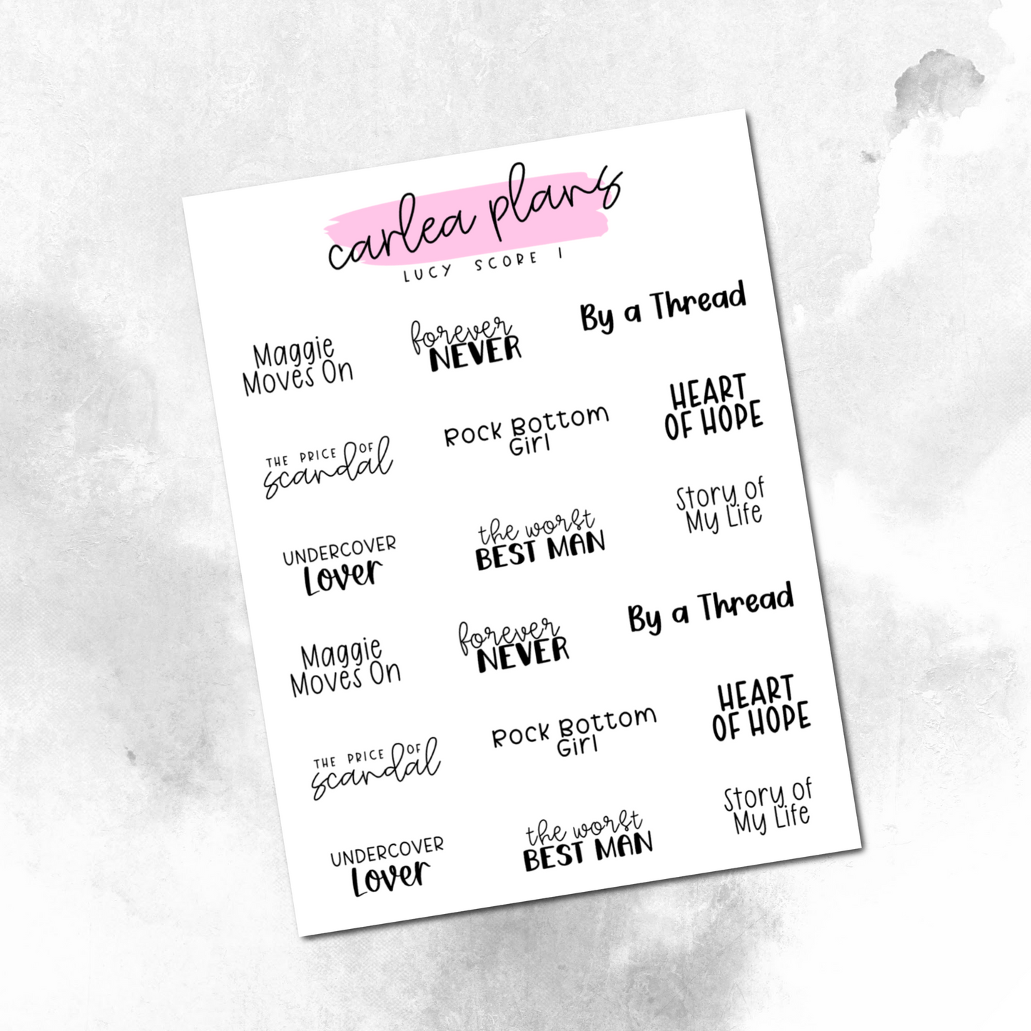 Book Bucket Lists