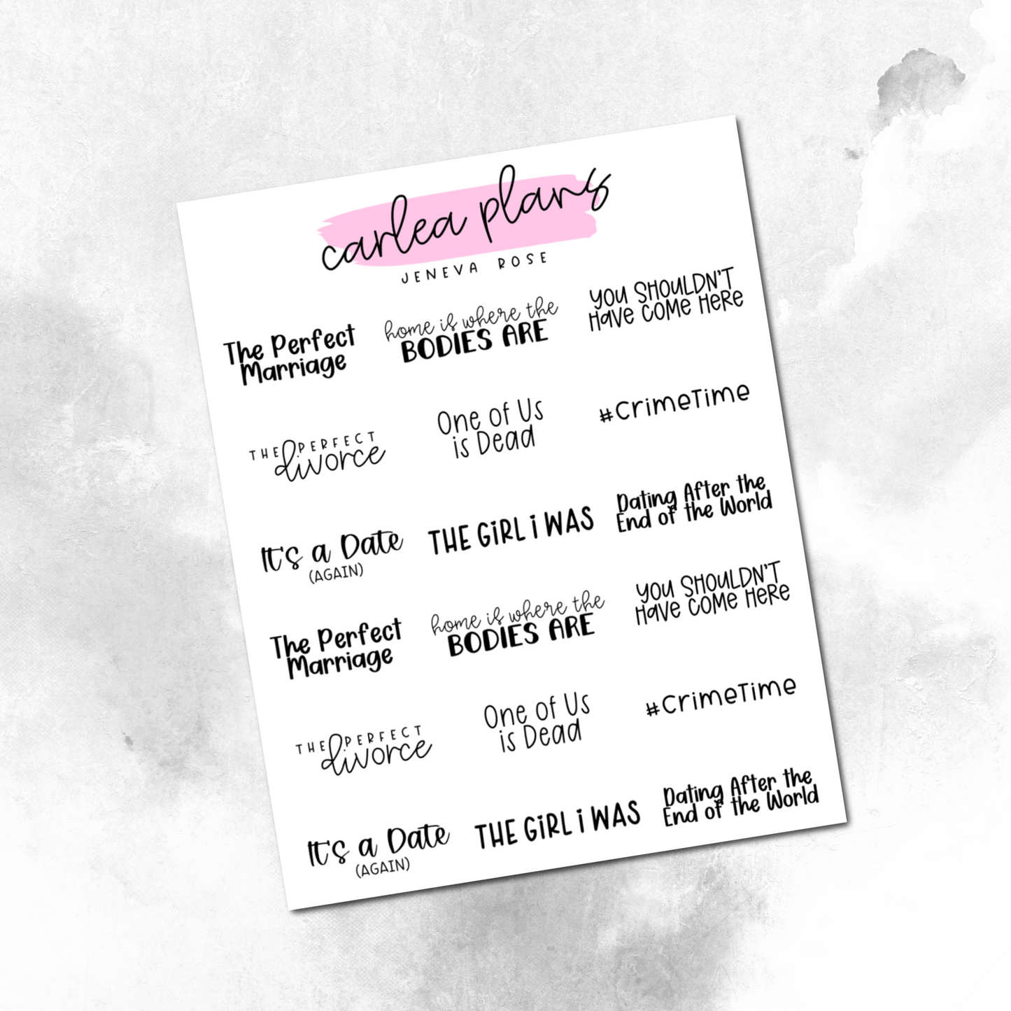 Book Bucket Lists