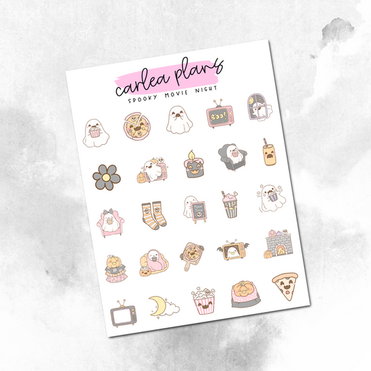 Spooky Movie Night Deco Icons