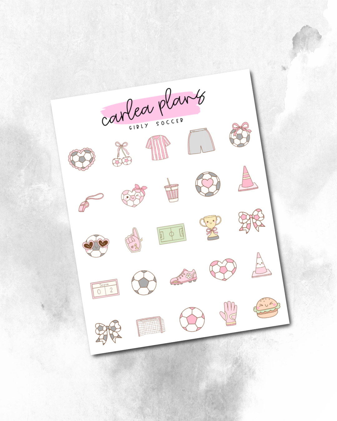 Girly Soccer Deco Icons