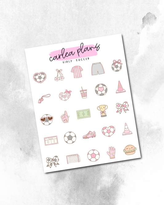 Girly Soccer Deco Icons