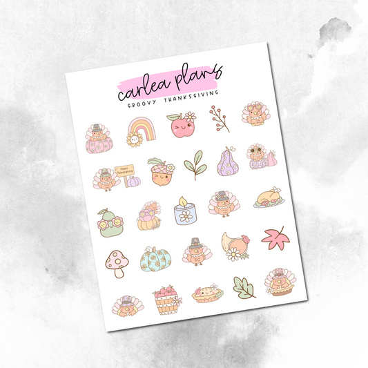 Groovy Thanksgiving Deco Icons