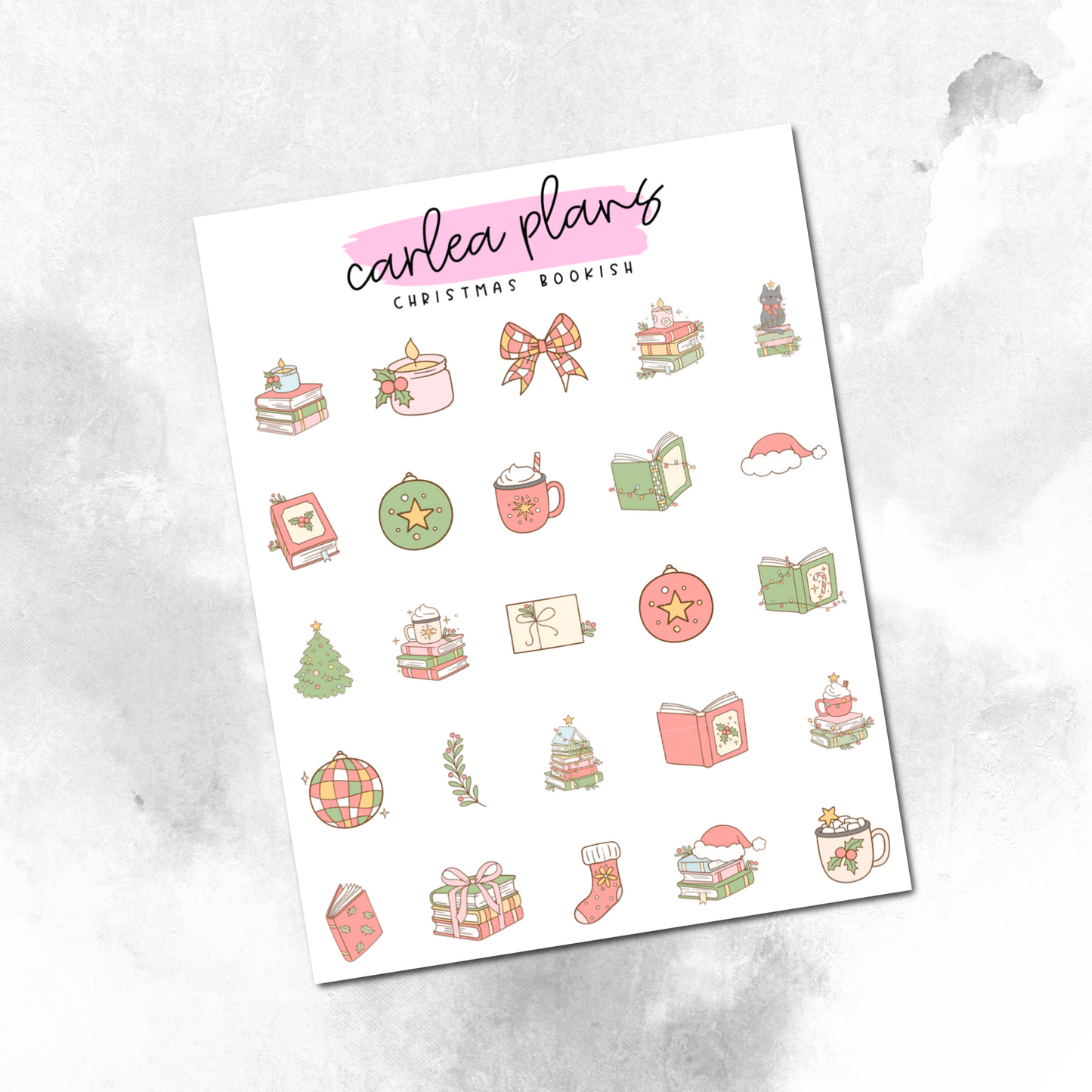 Christmas Bookish Deco Icons