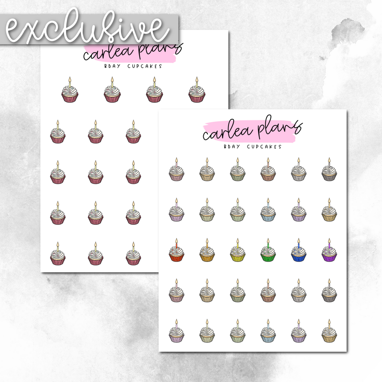 Birthday Cupcakes Icons