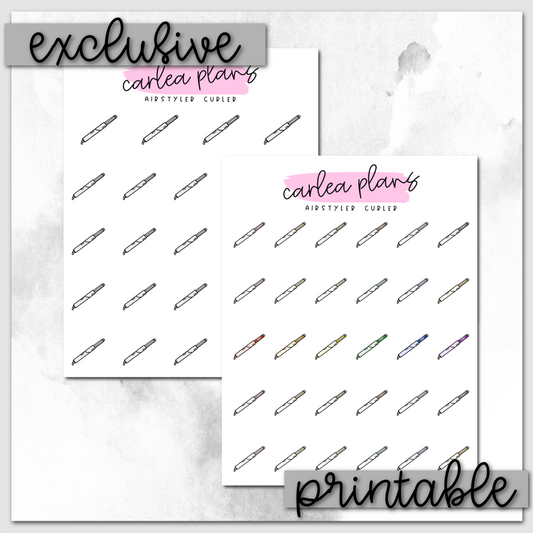 Airstyler Curler Icons | Printable Icons