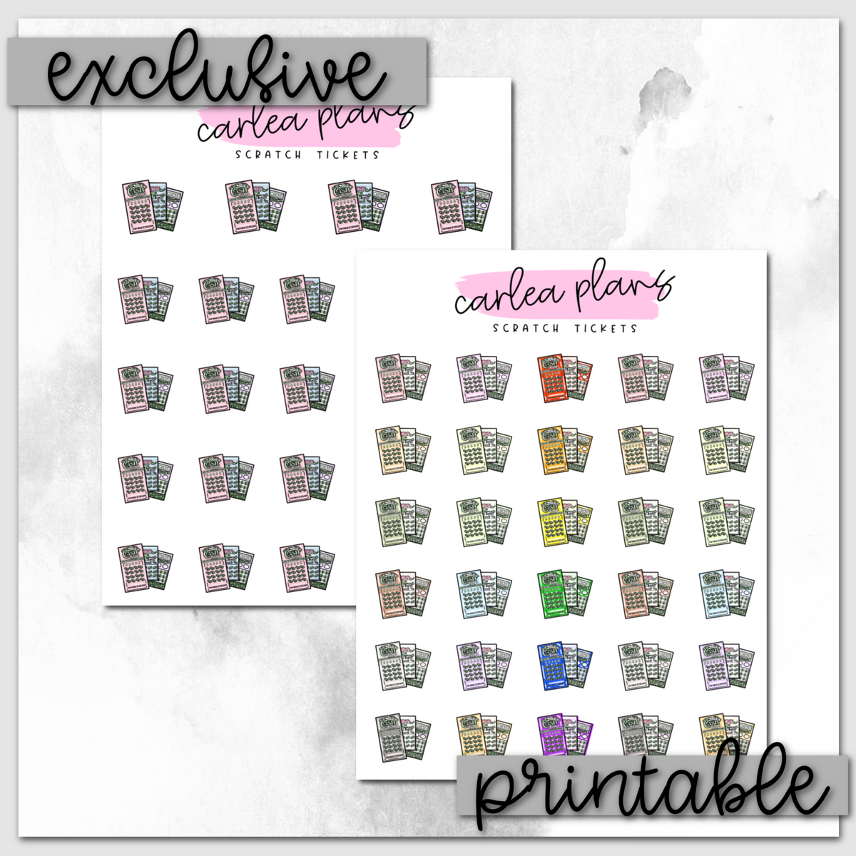 Scratch Ticket Icons | Printable Icons – CarleaPlans