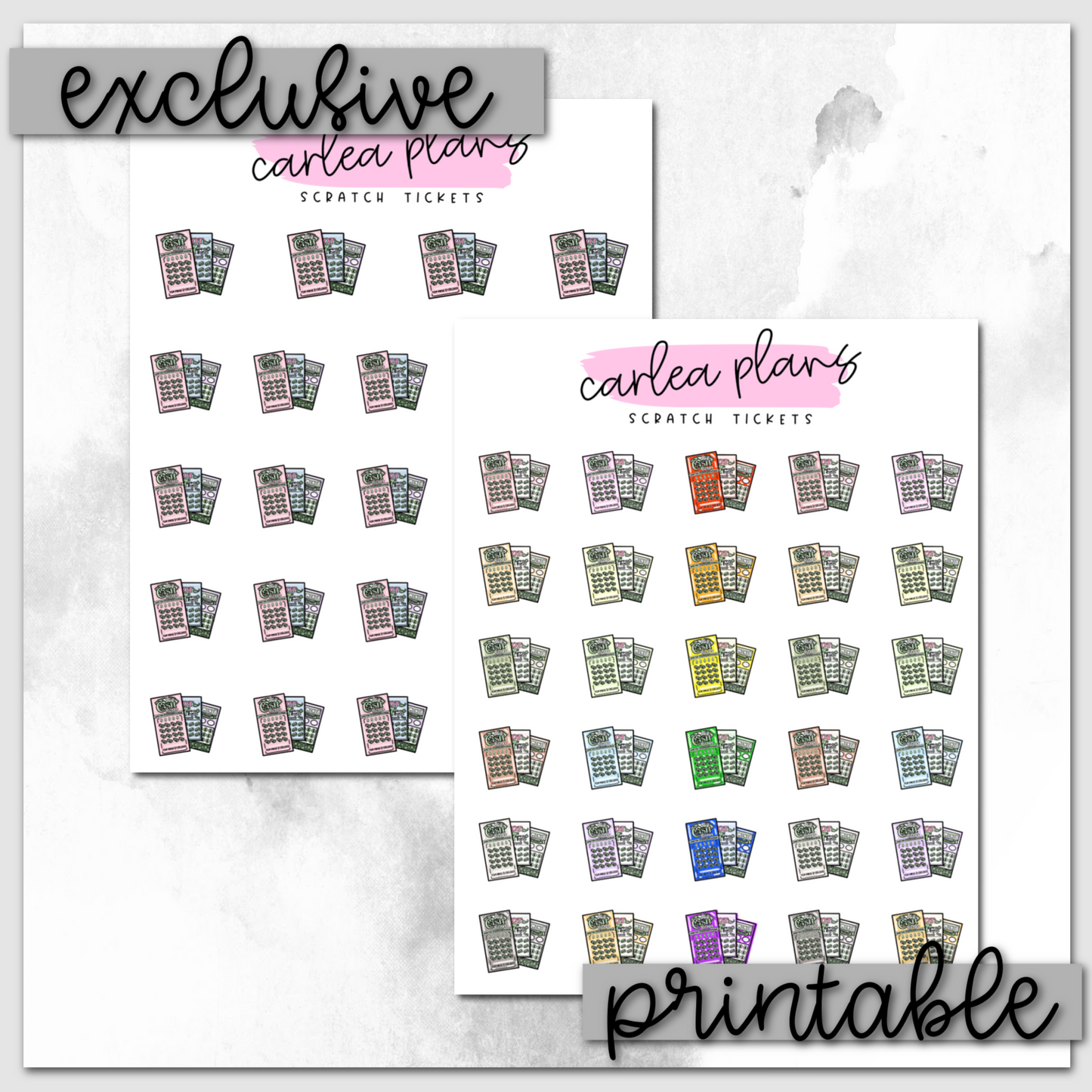 Scratch Ticket Icons | Printable Icons