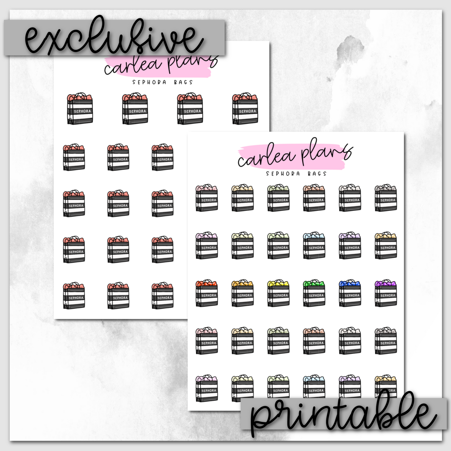 Sephora Bag Icons | Printable Icons