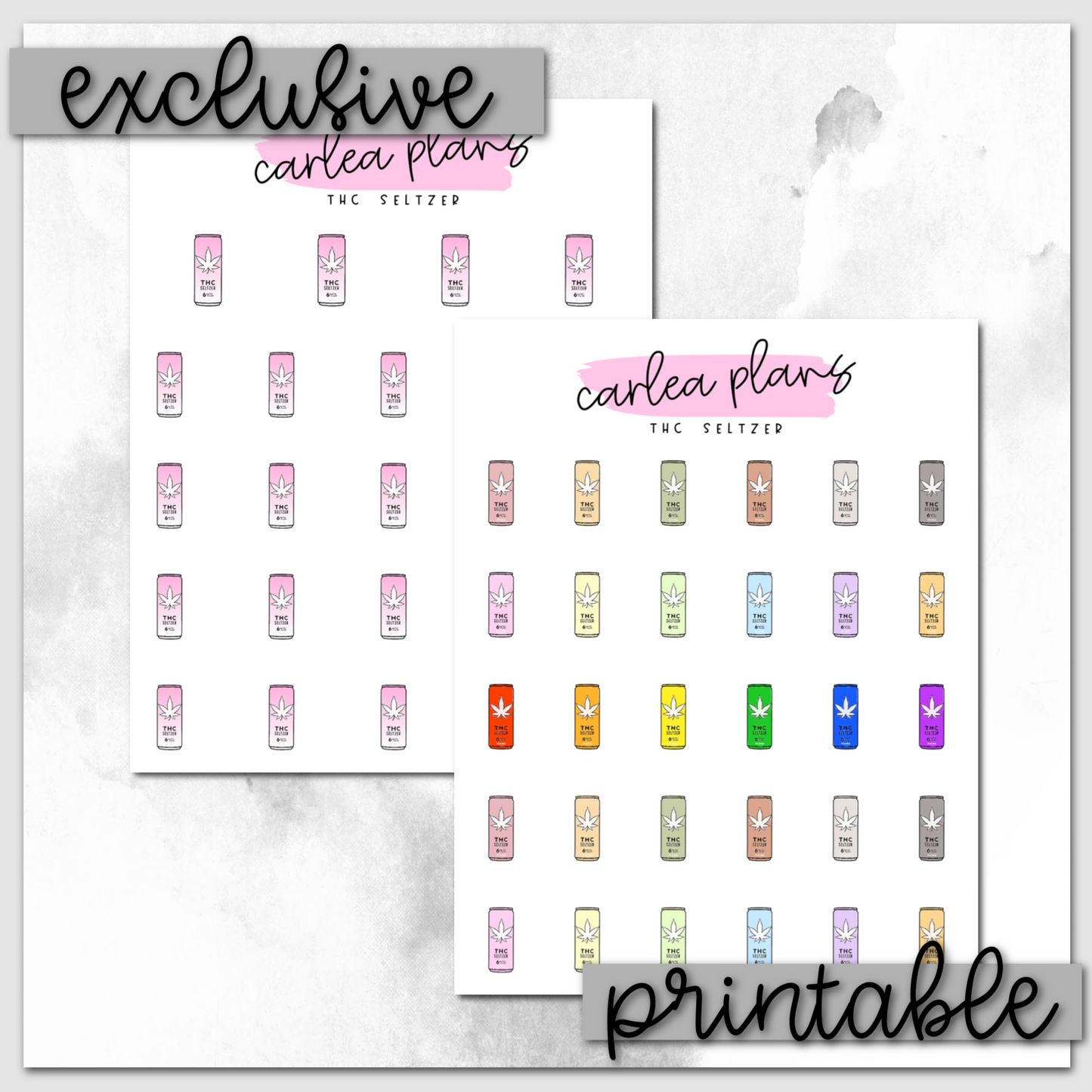 THC Seltzer Icons | Printable Icons