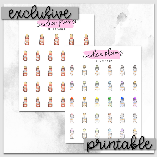 ID Creamer Icons | Printable Icons