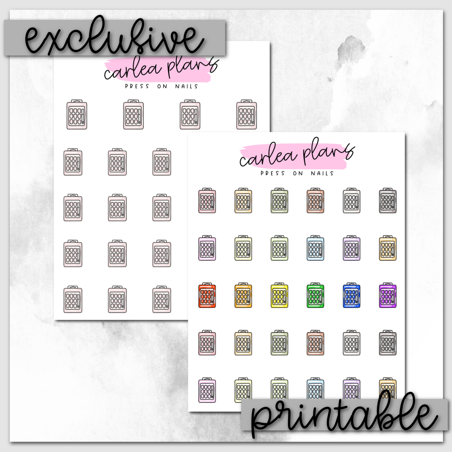 Press on Nail Icons | Printable Icons