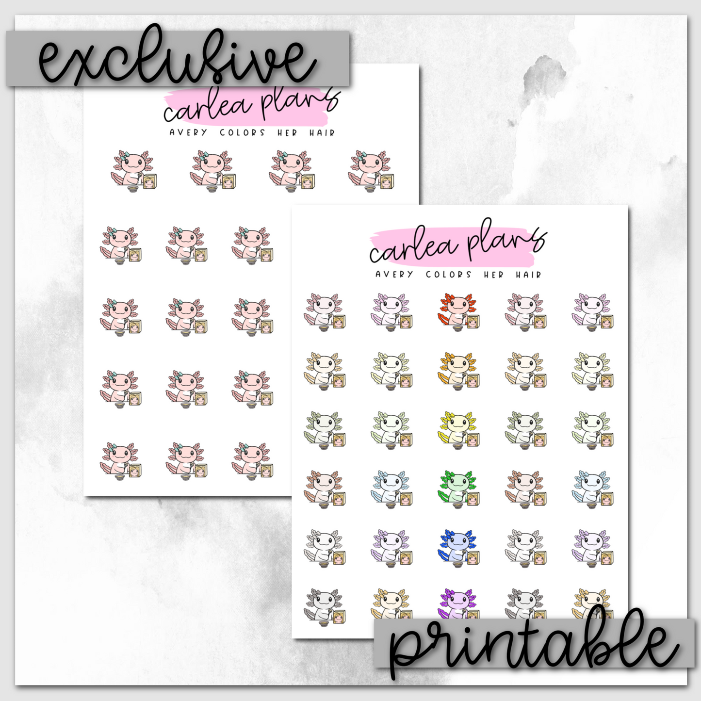 Avery Colors Her Hair Icons | Printable Characters