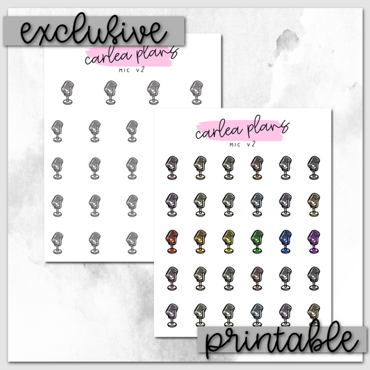 Microphone Icons | Printable Icons