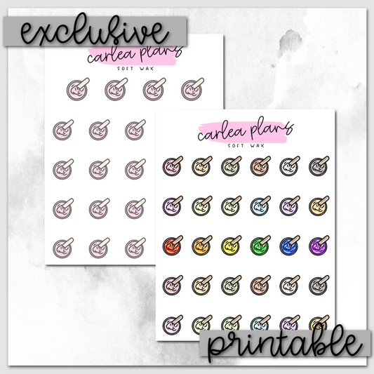 Soft Wax Icons | Printable Icons