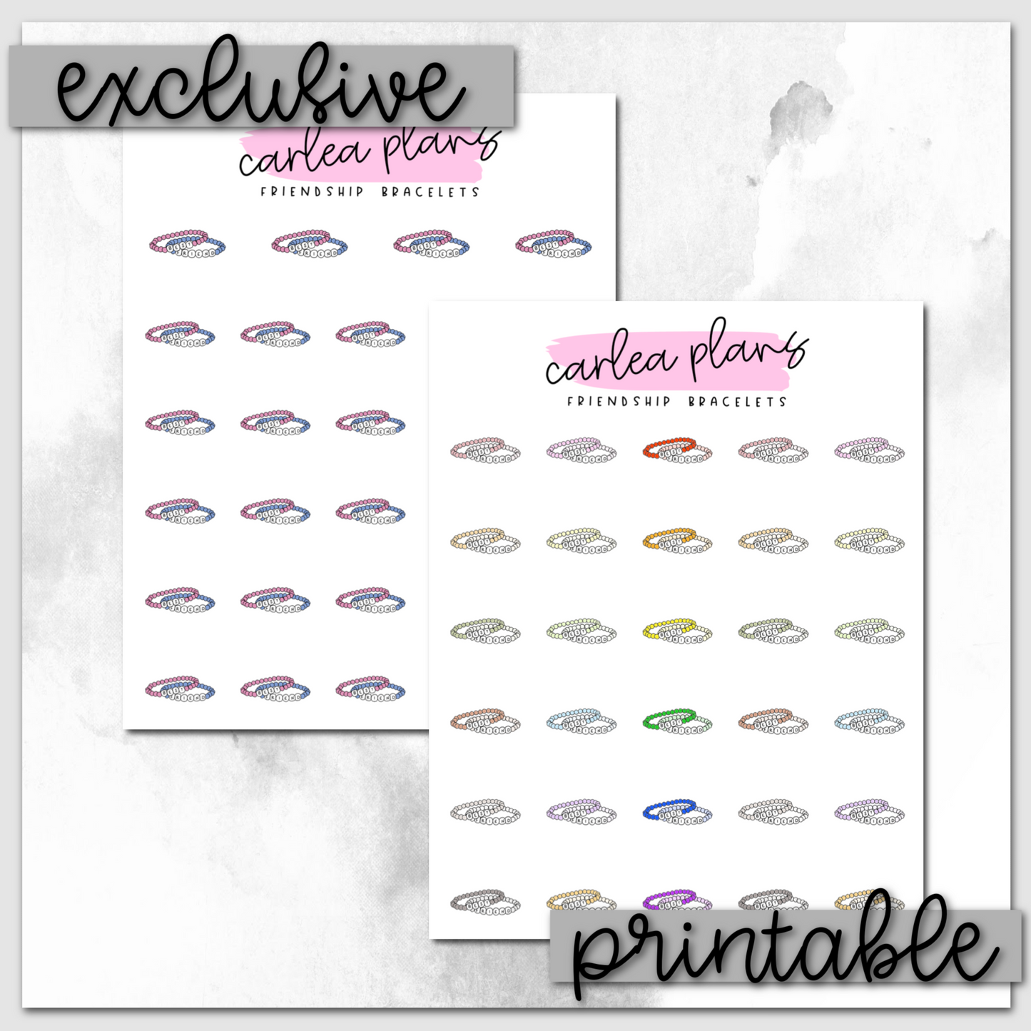 Friendship Bracelet Icons | Printable Icons