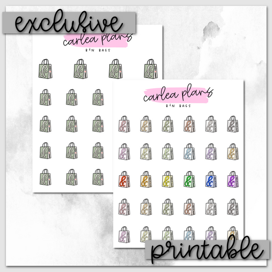 B&N Bag Icons | Printable Icons