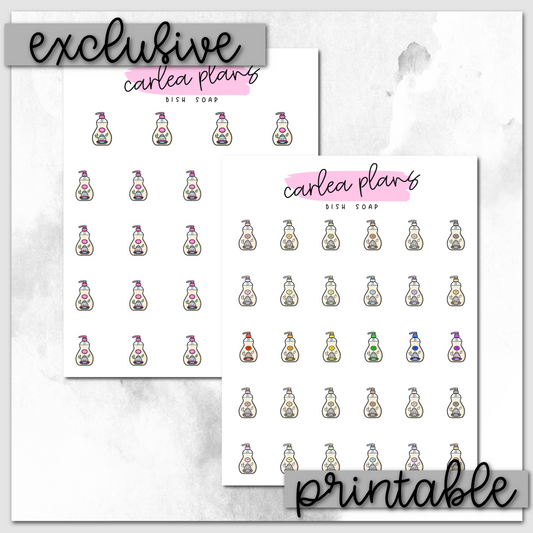 Dish Soap Icons | Printable Icons