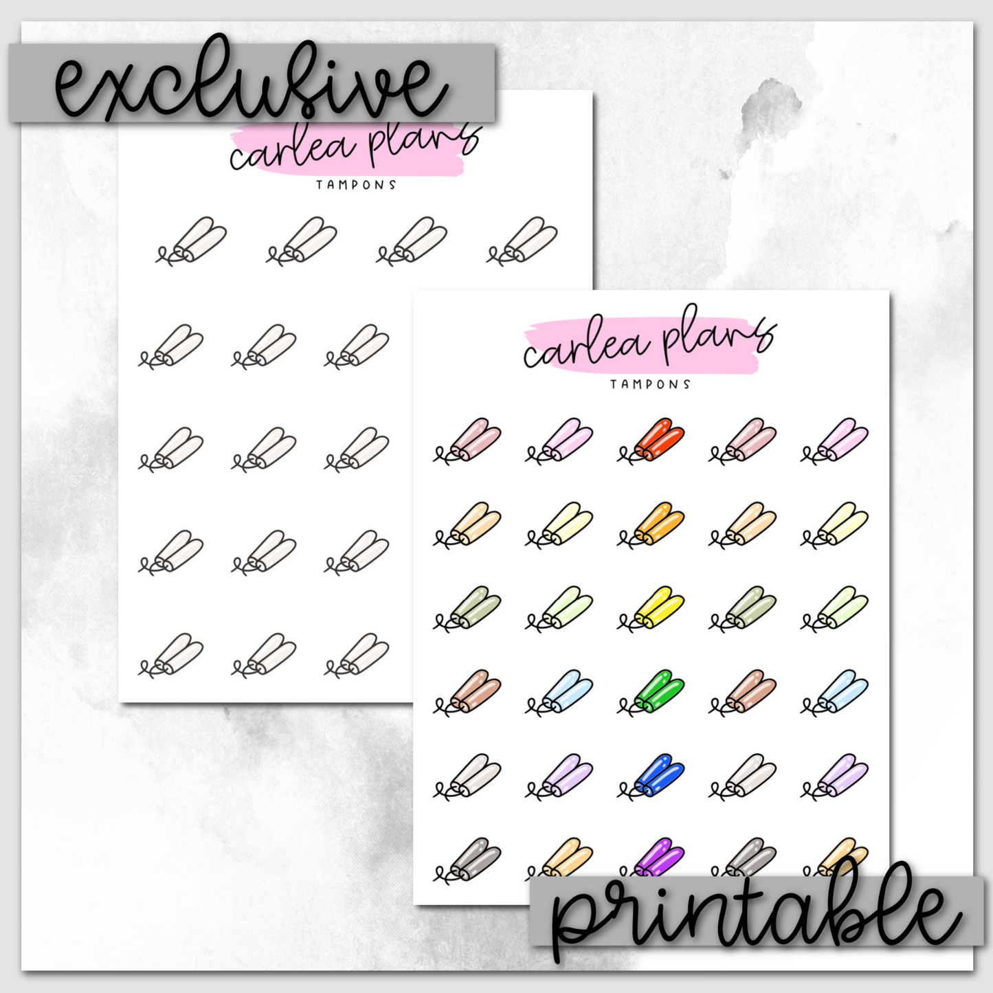 Tampon Icons | Printable Icons