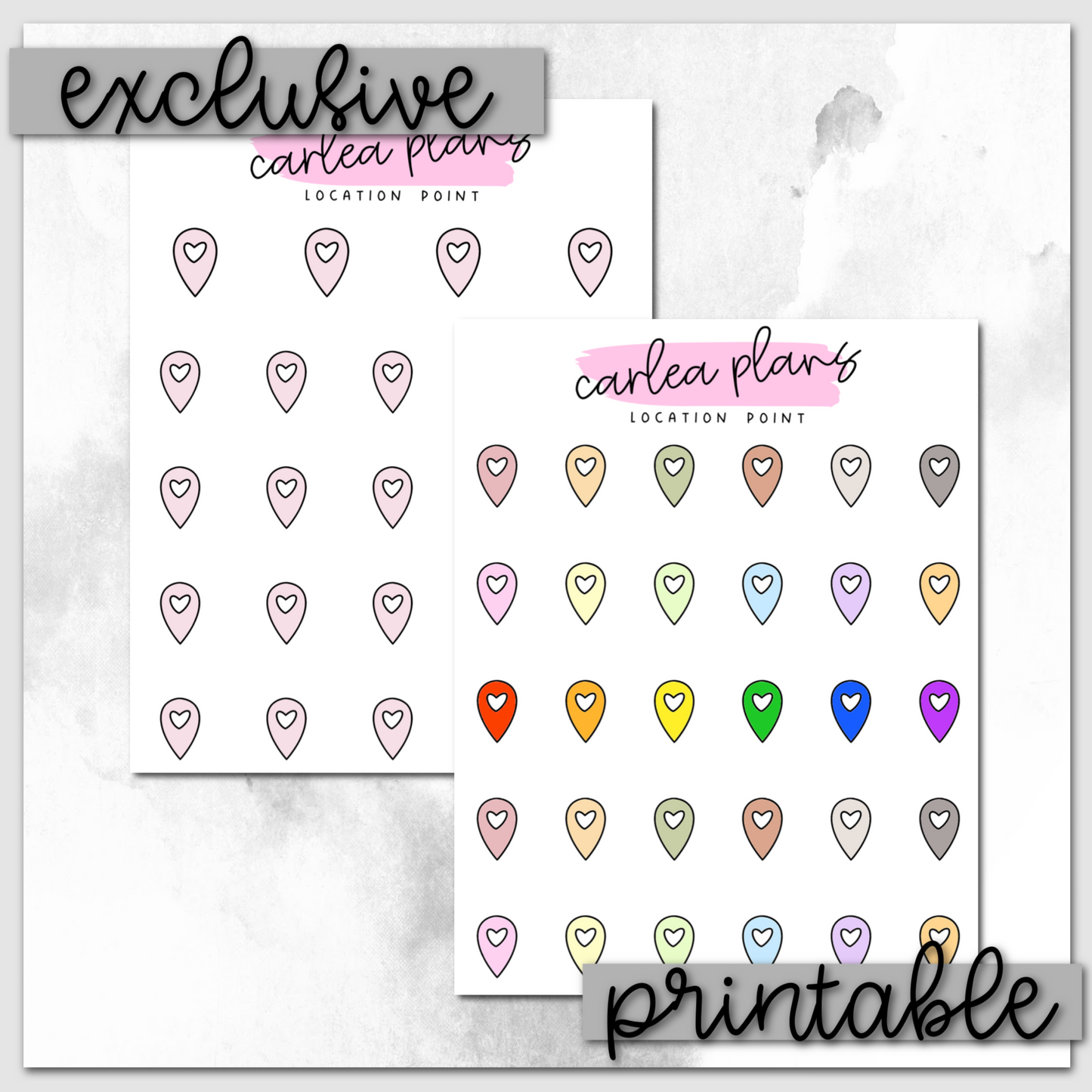 Location Point Icons | Printable Icons