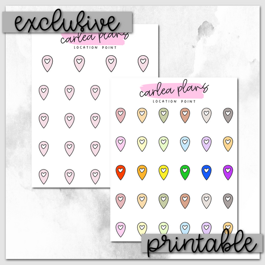 Location Point Icons | Printable Icons