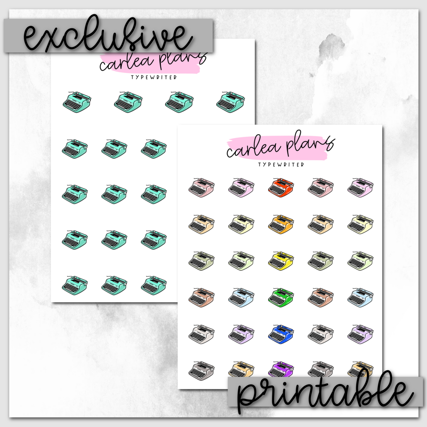 Typewriter Icons | Printable Icons