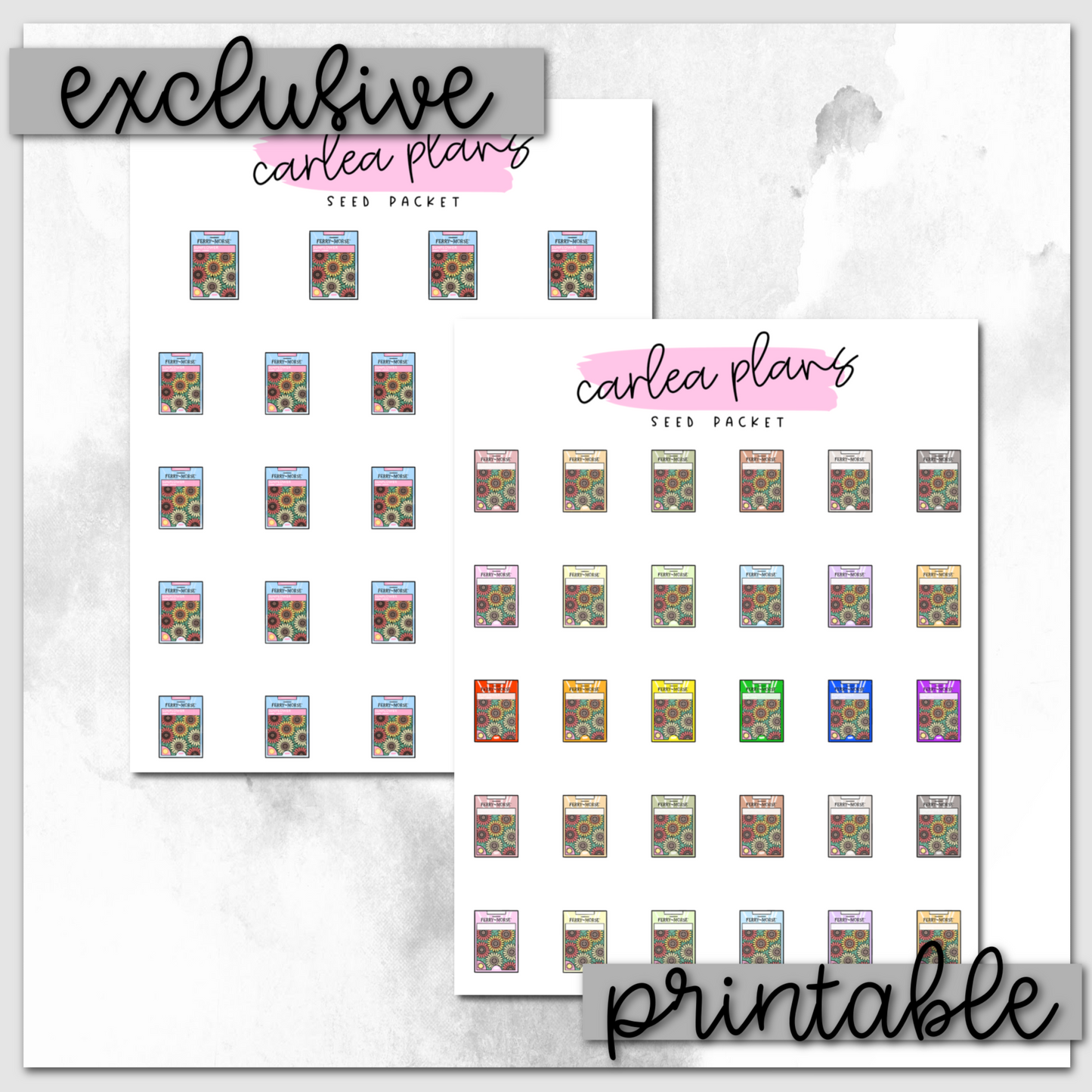 Seed Packet Icons | Printable Icons