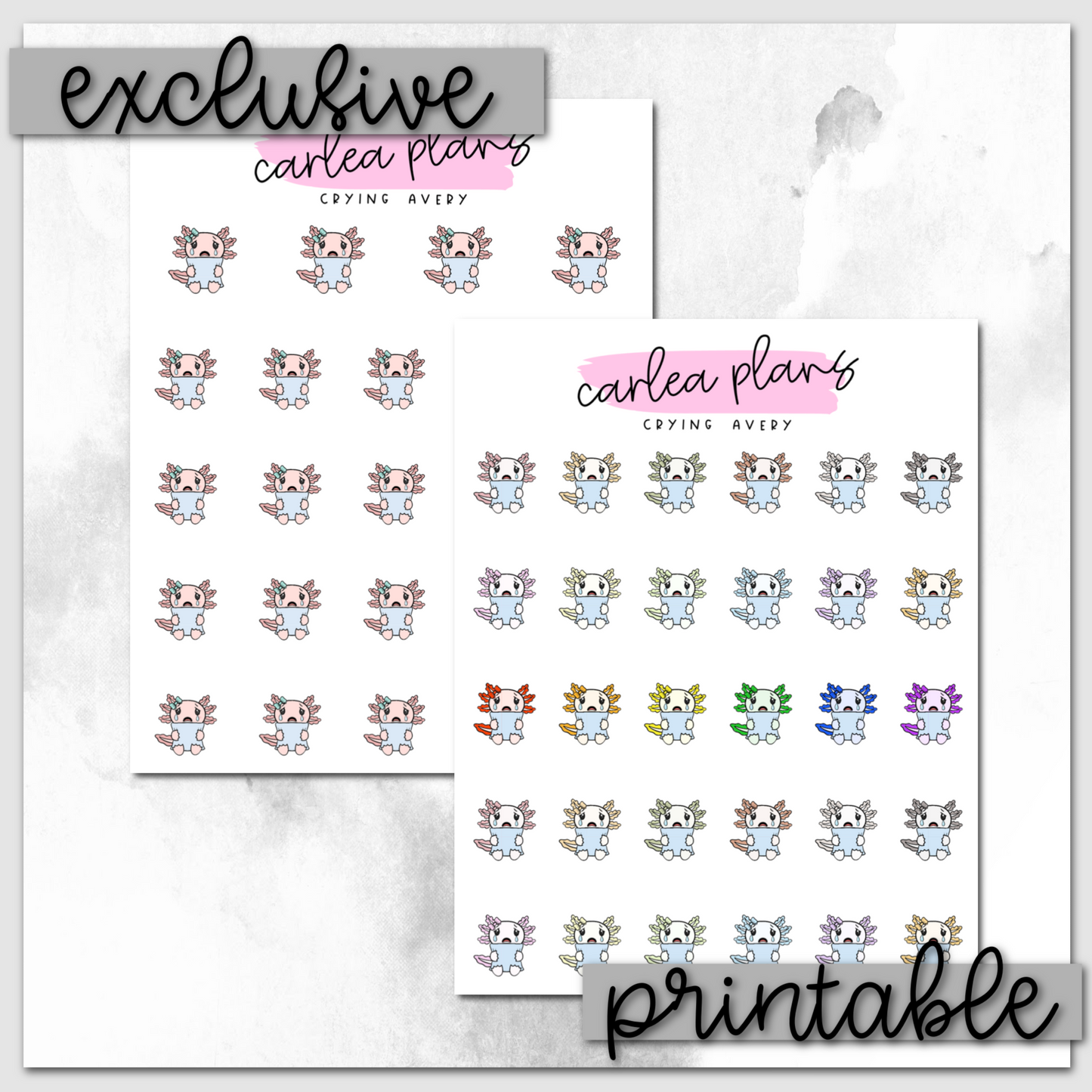 Crying Avery Icons | Printable Characters