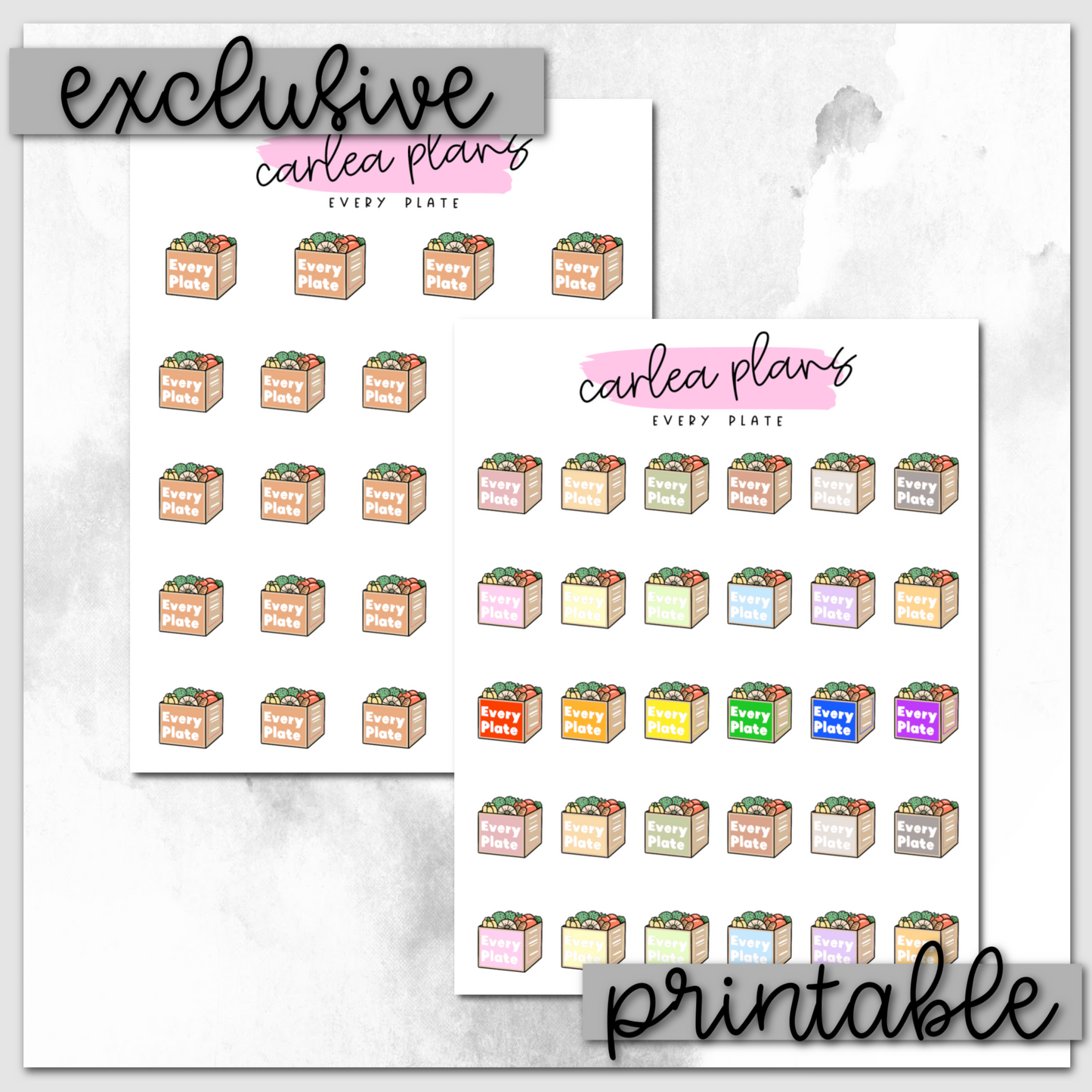 Every Plate Icons | Printable Icons