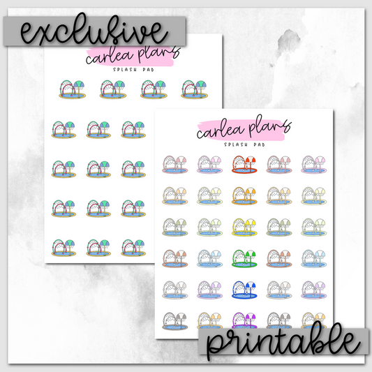 Splash Pad Icons | Printable Icons