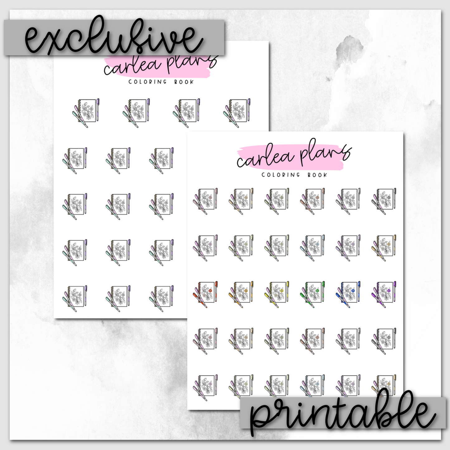 Coloring Book Icons | Printable Icons