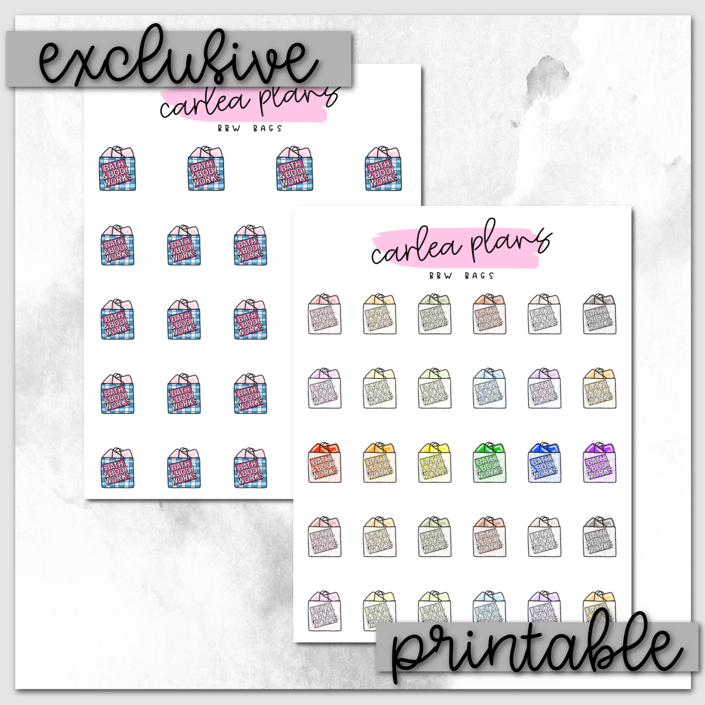 B&BW Bag Icons | Printable Icons