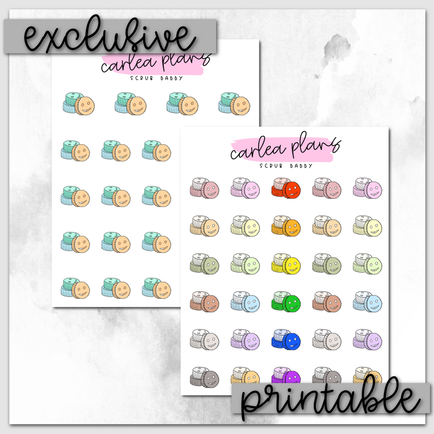 Scrub Daddy Icons | Printable Icons