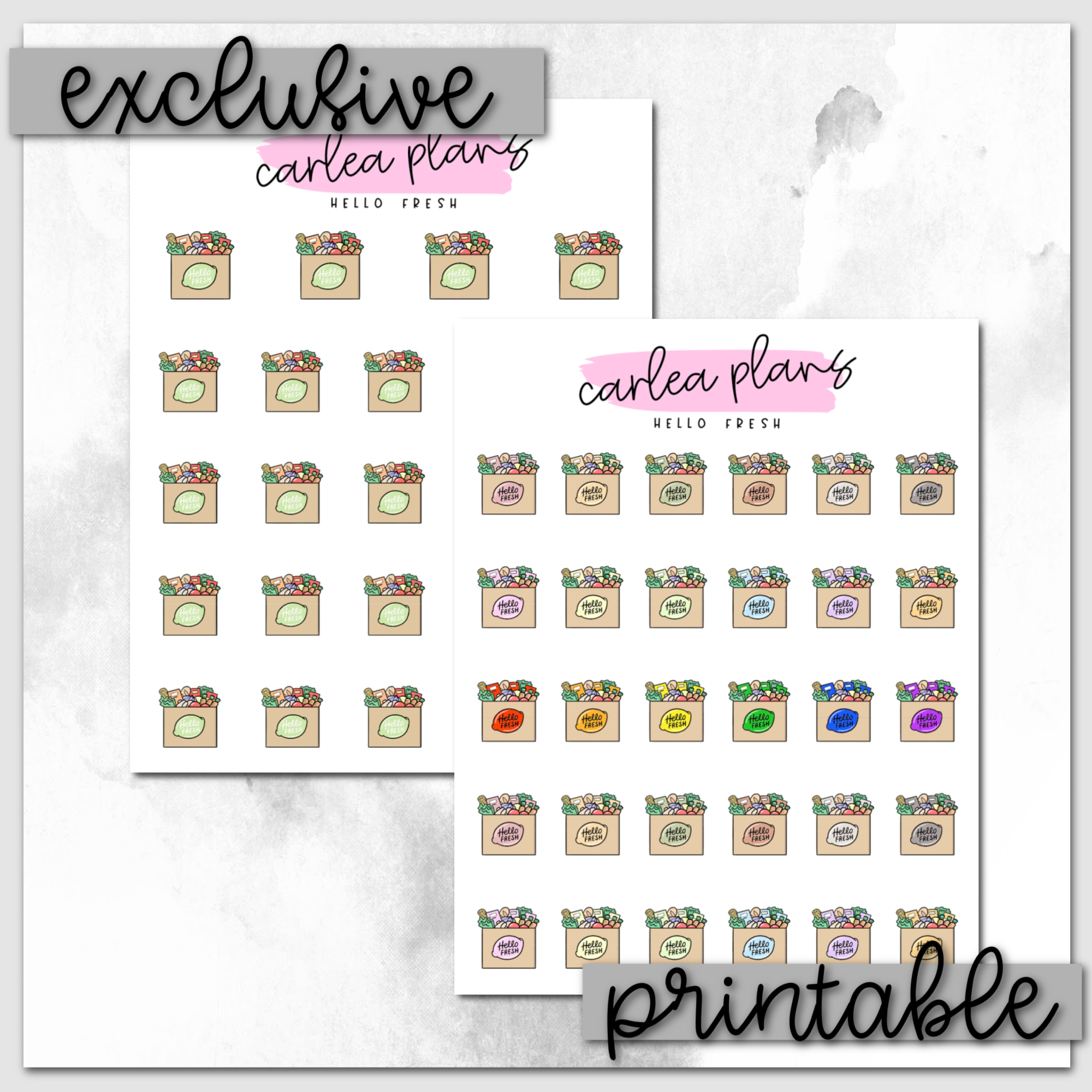 Fresh Icon Face Hello Fresh Icons | Printable Icons – CarleaPlans