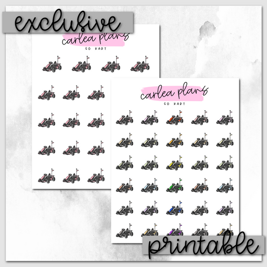 Go Kart Icons | Printable Icons