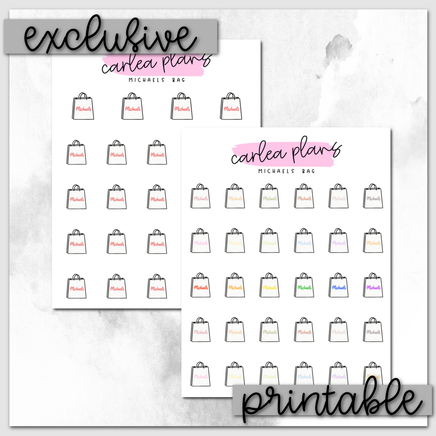 Michaels Bag Icons | Printable Icons