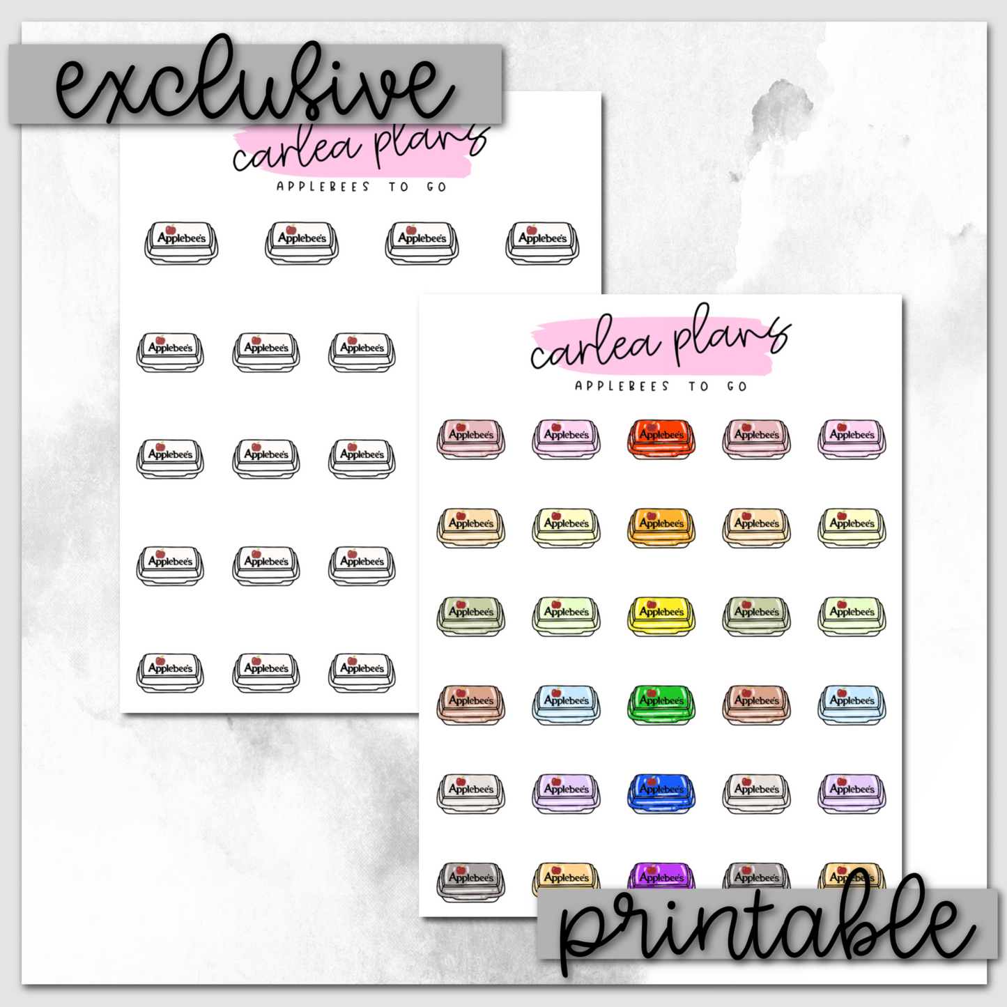 Applebees To Go Icons | Printable Icons