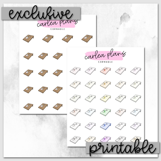 Cornhole Icons | Printable Icons