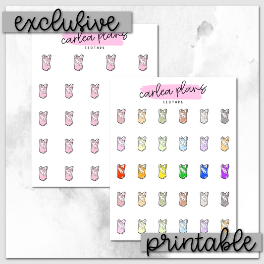 Leotard Icons | Printable Icons