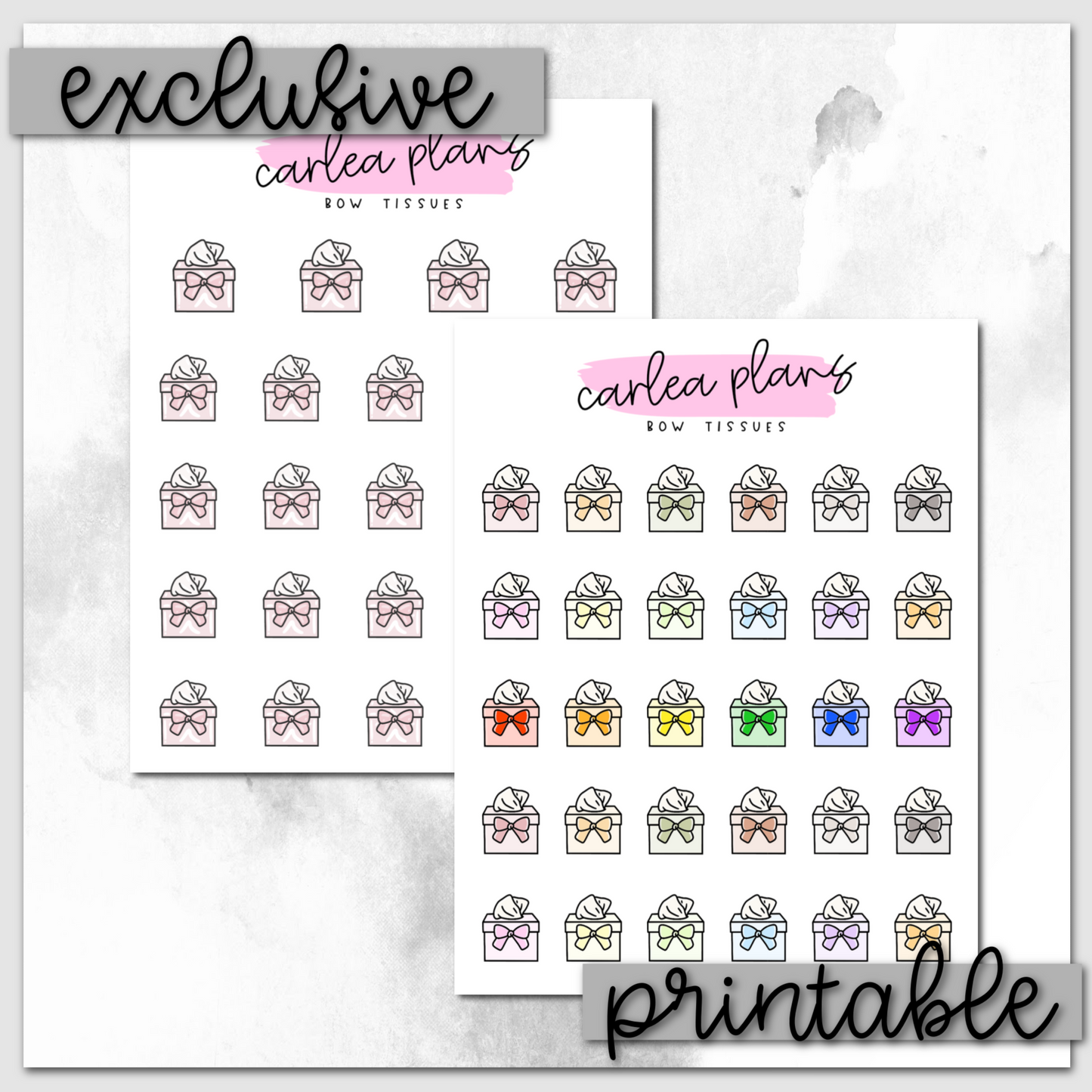 Bow Tissues Icons | Printable Icons