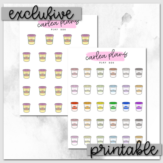 Play Doh Icons | Printable Icons