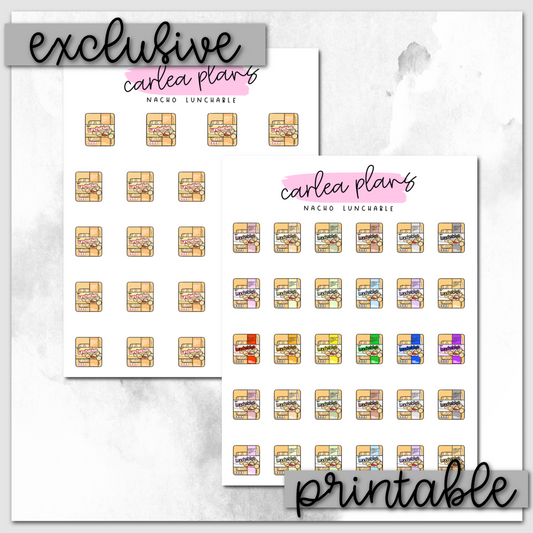 Nacho Lunchable Icons | Printable Icons