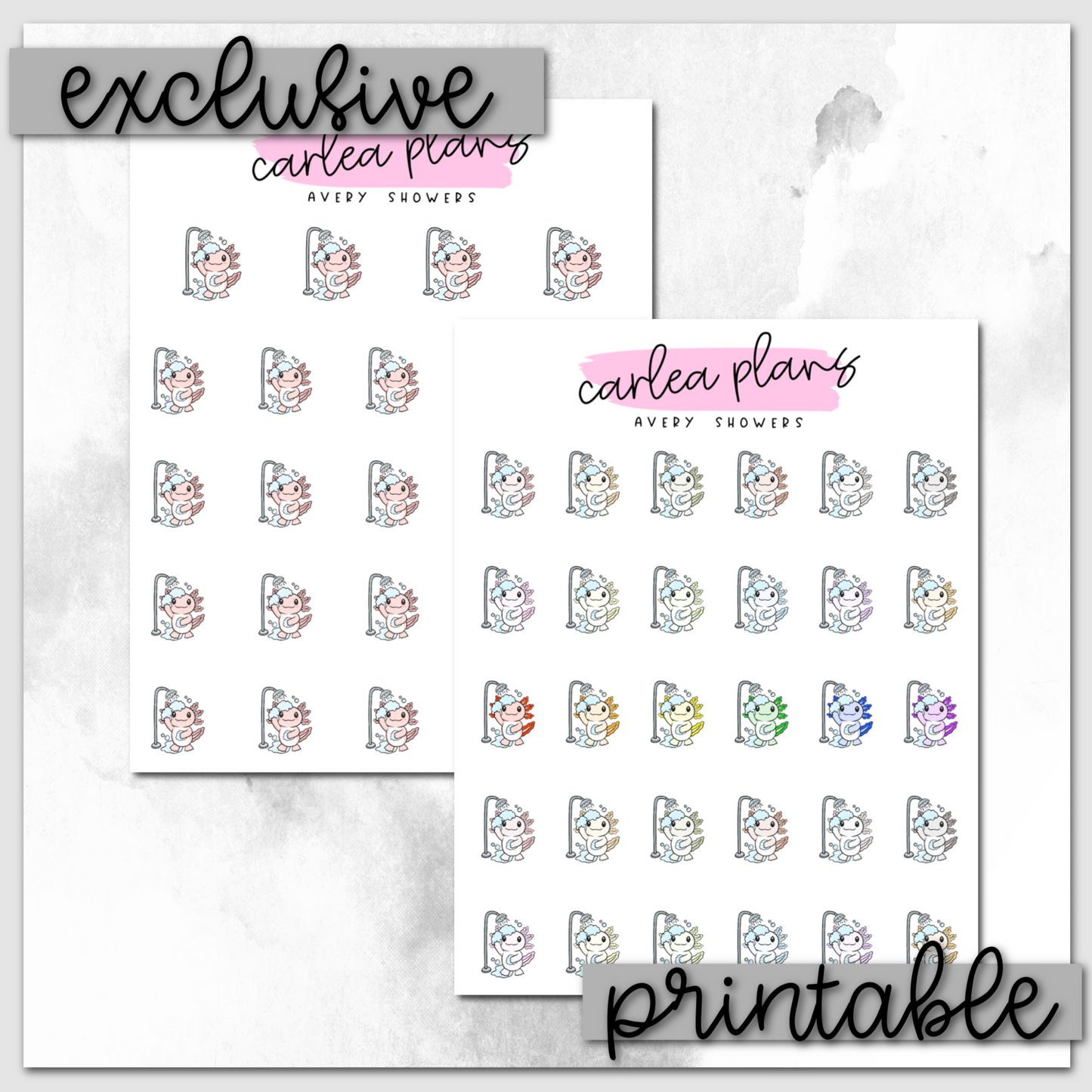 Avery Showers Icons | Printable Characters