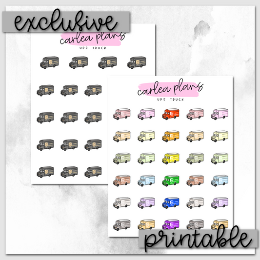 UPS Truck Icons | Printable Icons