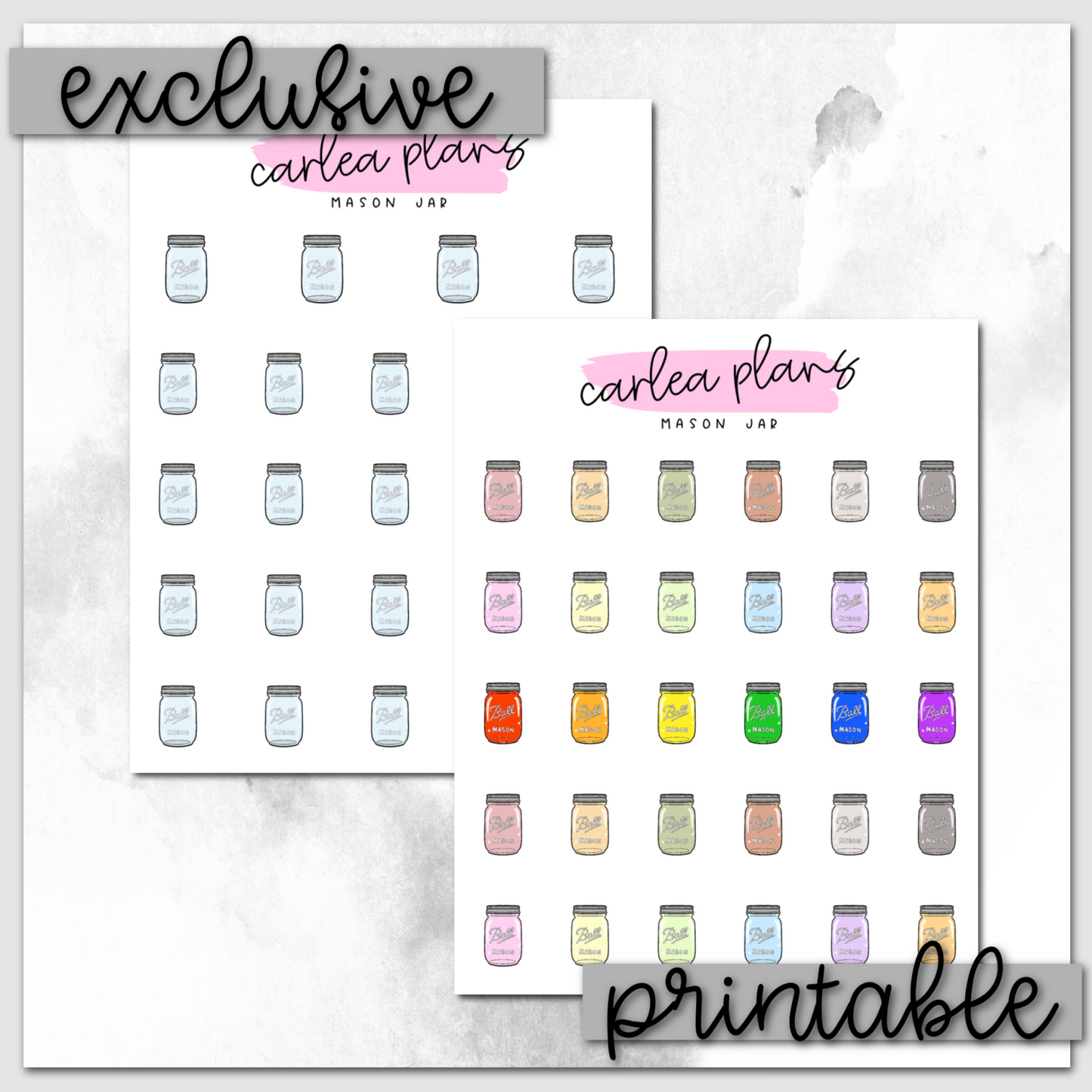 Mason Jar Icons | Printable Icons