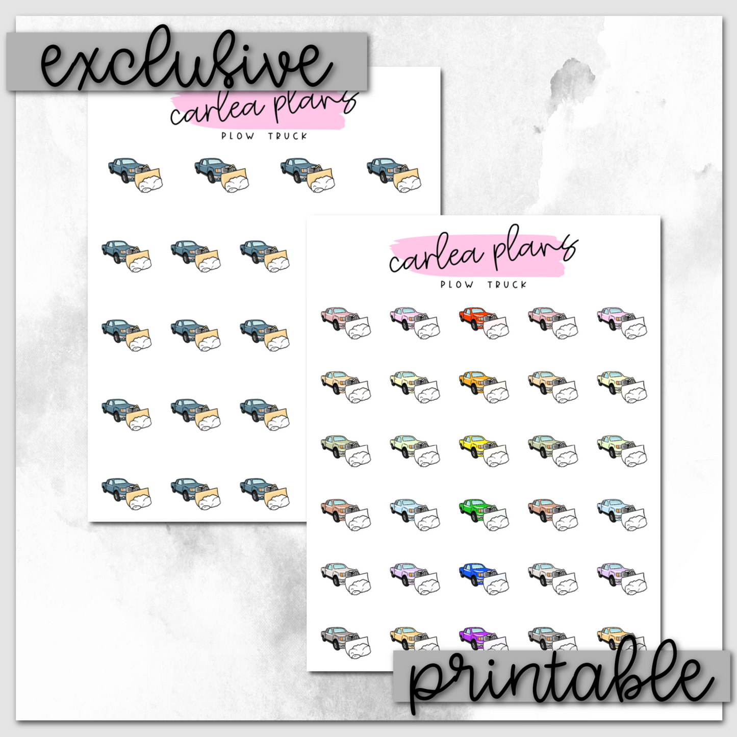 Plow Truck Icons | Printable Icons