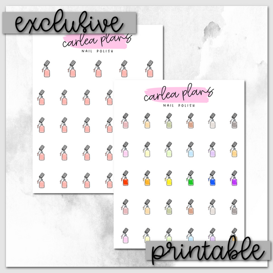 Nail Polish Icons | Printable Icons