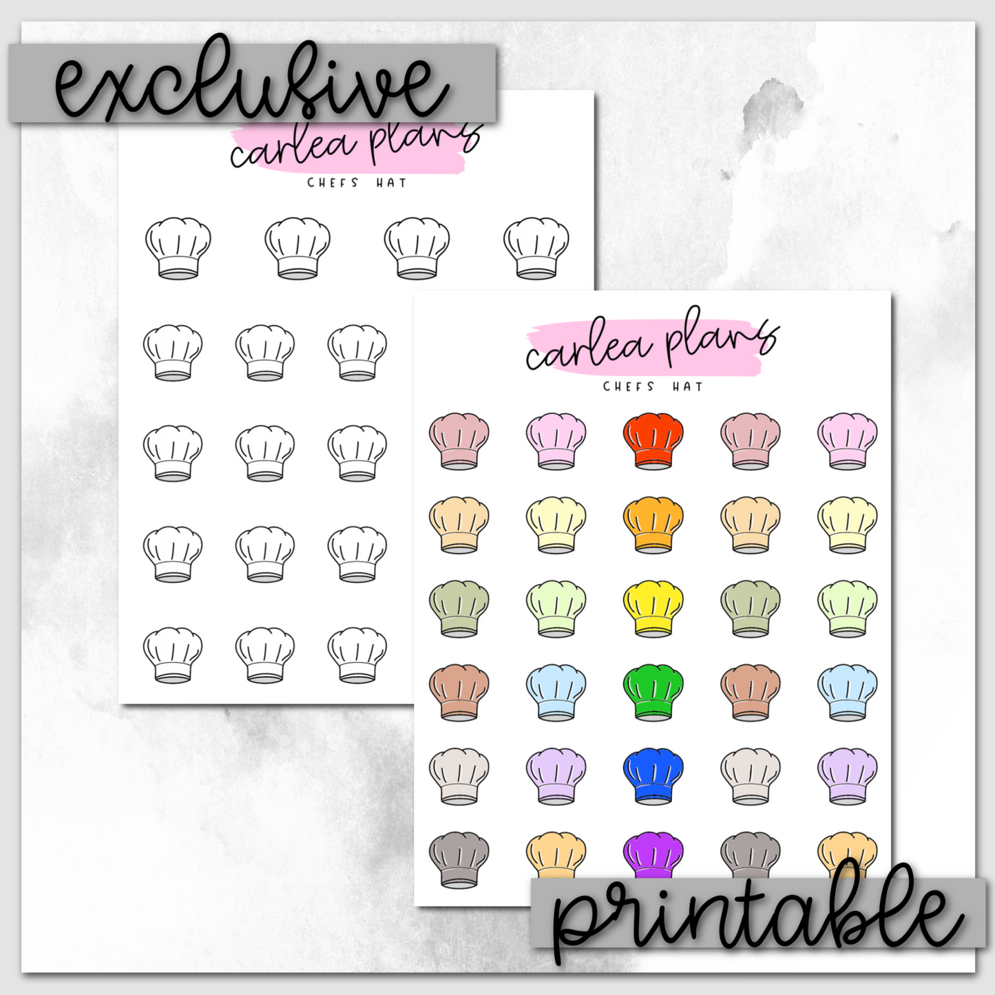 Chefs Hat Icons | Printable Icons